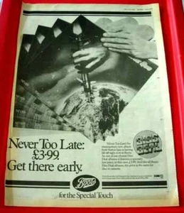Status Quo Never Too Late/Boots Vintage ORIG 1981 Press/Mag ADVERT Poster-Size - Picture 1 of 3