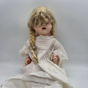 "Muñeca Walker vintage BND 22"" encantadora rubia sentada caminando mediados de siglo" - Imagen 1 de 8