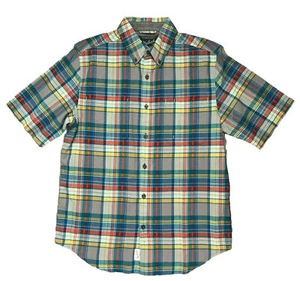 Woolrich Men’s Plaid Button Down Short Sleeve Colorful Shirt Size Medium Summer - Picture 1 of 11