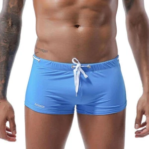 Mens Swimming Trunks Boxers Briefs Swim Shorts Swimwear Swimsuit Beach Shorts - Picture 1 of 14