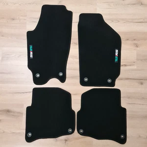 Alfombrillas coche terciopelo para Skoda Fabia VRS 1999-2014 alfombra negra impermeable nuevas - Imagen 1 de 9