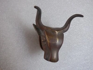 Brass Bull Door Knocker | rustic western home accents | vintage decor - Picture 1 of 5