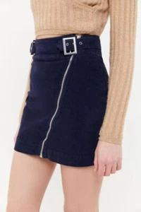 Urban Outfitters Rock Damen Medium Harmony blau Cord Mini Reißverschluss vorne Schnalle - Bild 1 von 12