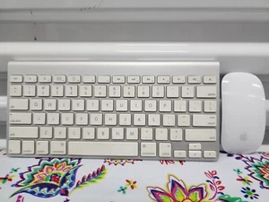 Apple A1314 Wireless Keyboard MC184LL/A & Bluetooth Magic Mouse A1296 MB829LL/A - Picture 1 of 6