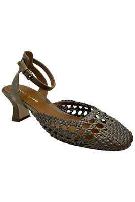 Zapatos de salón Donald Pliner para mujer Dapper de cuero metálico tejido bronce claro Foto 1 de 3