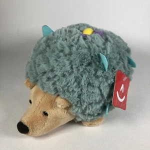 Aurora World Plush Hedgehog Cactus Hedgie 7” Blue Flower 2022 With Tag Stuffed  - Picture 1 of 11