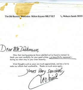 Cleo Laine Signed Letter - Picture 1 of 1