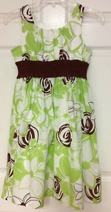 My Michelle Mädchen Kleid Größe 14 weiß grün braun komplett gefüttert 93 - Bild 1 von 8