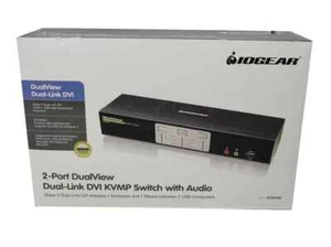 IOGEAR GCS1642 2Ports DualView Dual-Link DVI KVMP Switch with Audio NEW - Afbeelding 1 van 4