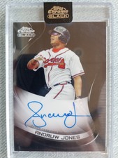 2022 Topps Chrome Black Andrew Jones on-card encased Auto #CBA-AJO - Braves