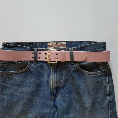 На продажу: реальный корова замши джинсовый ремень розовый - Изображение 1 из 3