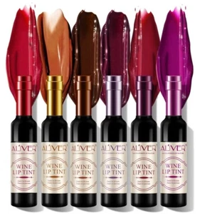 6 Farben Wein Lippenfarbe, matt flüssiger Lippenstift wasserdicht natürliche Lippenflecken Set - Bild 1 von 4
