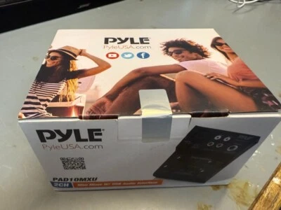 Pyle PAD10MXU 2 Channel Mini Mixer With USB Audio Interface DJ 18V Phantom Power - Image 1 of 2