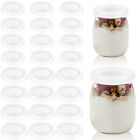 60 Pcs Yogurt Jar Lids Set 2.4 2.68 Inch Clear Plastic Food Storage  Gf