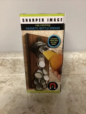 Sharper Image Cap Catching Magnetic Bottle Opener, New - Image 1 of 4