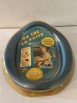 On The Go Potty Potette Portable Potty 18+months 3 liners & travel bag New - Image 1 of 4