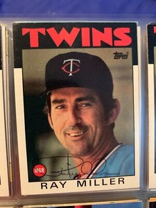Ray Miller autographed 1986 Topps baseball card 