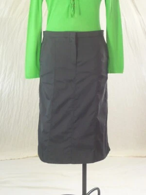 FALDA LÁPIZ KATAYONE ADELI vintage años 90 negra NYLON paneles laterales tejidos 6 Foto 1 de 4