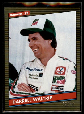 2019 Donruss Racing NASCAR Retro GOLD PRESS PROOF Darrell Waltrip #75/99 - Image 1 of 2