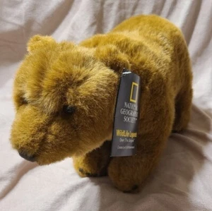 National Geographic Society Grizzlybär Plüschtier Stofftier 15 Zoll Neu - Bild 1 von 10
