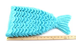 Meerjungfrau/Merman Handgestrickt/Häkeln Bottom-Tail Foto-Requisite Stretch Säugling Kostüm - Bild 1 von 6