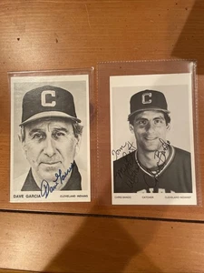 Cleveland Indians, Signed Postcards, Dave Garcia, Chris Bando - Picture 1 of 2