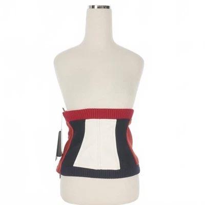 Cinturón de cuero Dsquared2 23AW rojo azul marino blanco S72NC1051 usado Foto 1 de 4