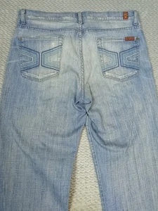 Seven For All Mankind Jeans Mens 34x30 Blue Relaxed Button-Fly Baggy Made in USA - Picture 1 of 10