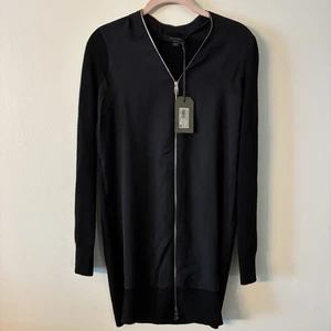All Saints Jamie Zipp Up Cardigan Black Ink Navy XS , NWT - Picture 1 of 9