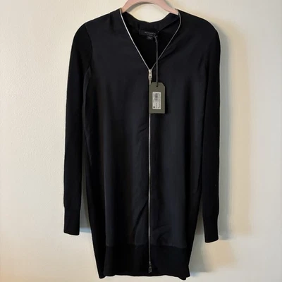 Cárdigan All Saints Jamie con Cremallera Negro Tinta Azul Marino XS, NUEVO CON ETIQUETAS Foto 1 de 4