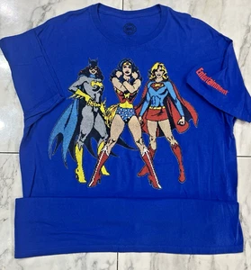 Vintage Rare DC Comics Women Super Heroes T-Shirt Blue Wonder Woman Superwoman - Picture 1 of 2