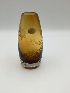 Tamara Aladin per Riihimäen Lasi, Finlandia. Vaso in vetro artistico ambra - Foto 1 di 9
