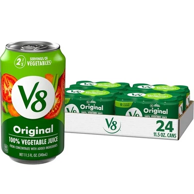 V8 Original Jugo 100% Vegetal - Lata 11.5 Fl OZ (Paquete de 24) Foto 1 de 4