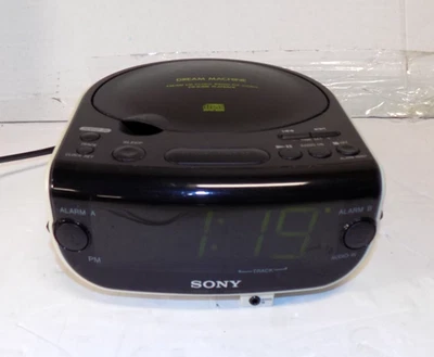 Sony ICF-CD815 Dual Alarm Clock AM/FM Radio Dream Machine MP3 CD Player - Image 1 of 3