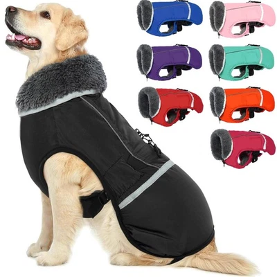 QBLEEV Abrigo Cálido Perro Chaqueta Reflectante, Impermeable Invierno Abrigo Cuello Alto Perro... Foto 1 de 4