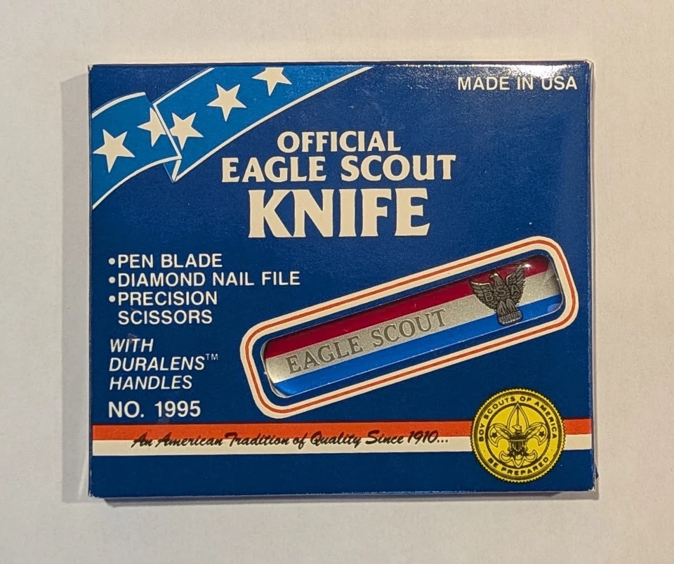 Vintage Official Eagle Scout Knife New in Box Model #1995 Made in USA - Image 1 of 4