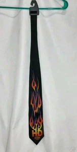 Harley-Davidson Logo with Flames Tie - NEW - J4 - Picture 1 of 3