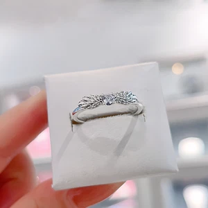 New Authentic 925 Sterling Silver Sparkling Angel Wings Ring - Picture 1 of 5