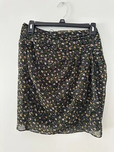 Zara Women Black Floral Boho Casual Skirt XS - Picture 1 of 8