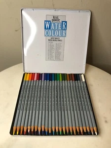 REXEL DERWENT Watercolour Pencils Tin: 24-pencil set Great Britain Water Color - Picture 1 of 6