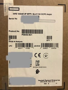 HPE Marvell 10GbE 2P SFP+ QL41132 OCP3 Network Adapter NIC 2 Port 10GE 10Gb - Picture 1 of 2