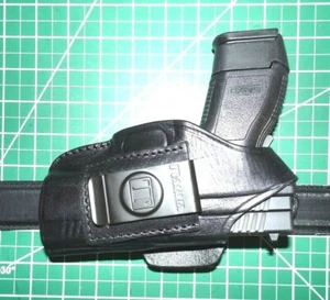 Tagua 4in1 RH IWB SOB Crossdraw Thumb Break Leather Holster Springfield XDM 3.8" - Picture 1 of 12