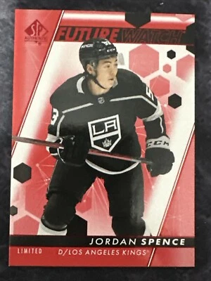 2022-23 SP Authentic Future Watch Limited Red 114 Jordan Spence LA Kings - Image 1 of 2