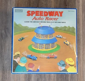 Schylling Speedway Auto Racer Tin Litho Wind-Up Toy Certificat d'authenticité - Photo 1/10