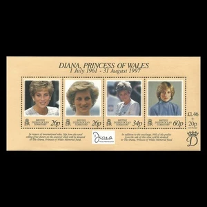 BIOT 1998 - Der Tod von Prinzessin Diana königliche berühmte Menschen - Sc 197 postfrisch - Bild 1 von 1