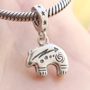 Native Bear American Charm In 925 Sterling Silver Indian Tribal Southwest 3.4g - Picture 1 of 6