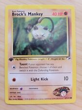 Pokémon TCG Brock's Mankey Gym Heroes 67/132 Regular 1st Edition Common