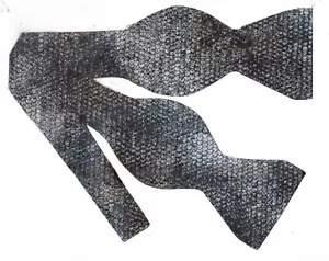 Snake Bow tie, Black & Silver Snake Print, Wild Exotic Animal, Self-tie Bow tie - Picture 1 of 5