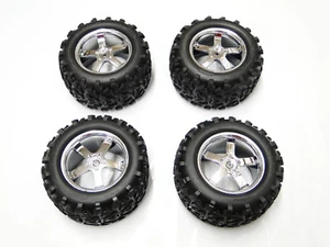 NEW TRAXXAS T-MAXX 3.3 Wheels & Tires 6.3" RX33 - Picture 1 of 3