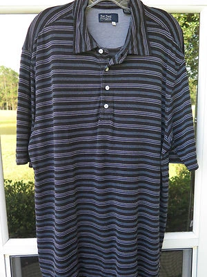 Camisa Polo Nat Nast Lujo Originales Para Hombre Manga Corta Seda Algodón Rayas XL Foto 1 de 4